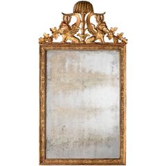 Mid 18th Century Continental Giltwood Mirror