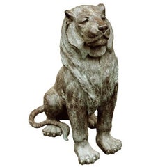 Lion Sculpture in Solid Bronze