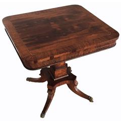 Antique Regency Rosewood Library or Side Table, circa 1820