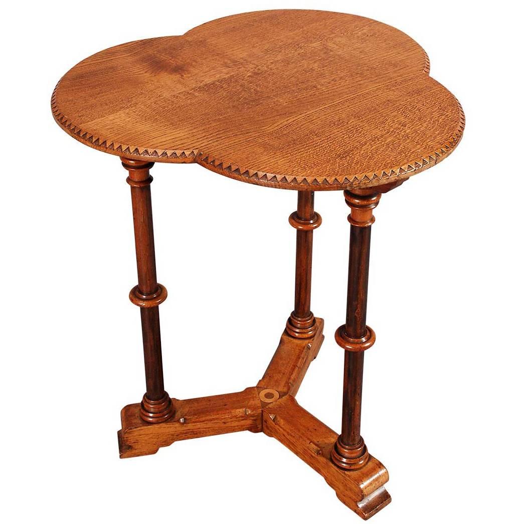Trefoil-Top Occasional Table For Sale