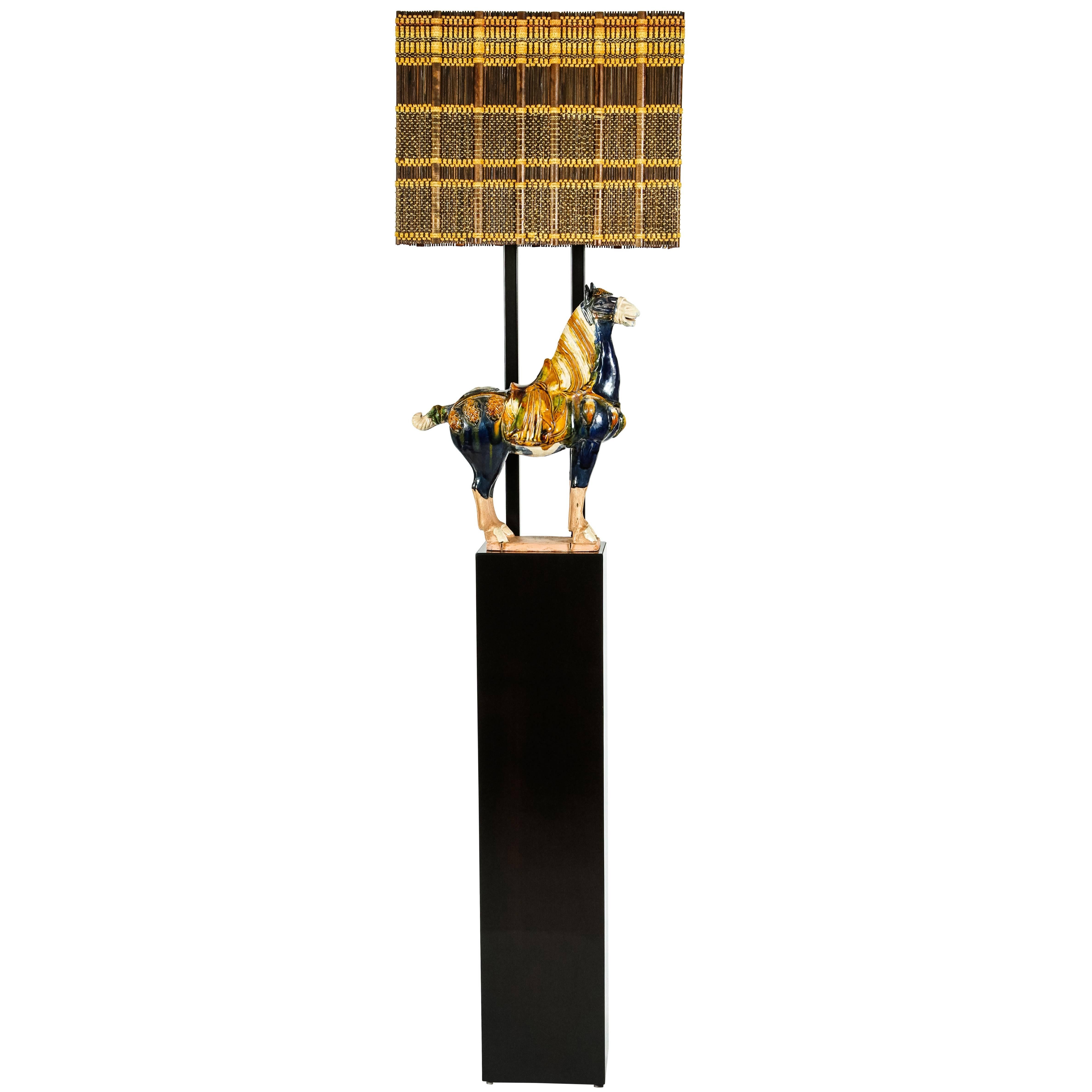 Armature Floor Lamp with Horse by William Haines