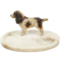 Marble Vide-Poche with English Spaniel