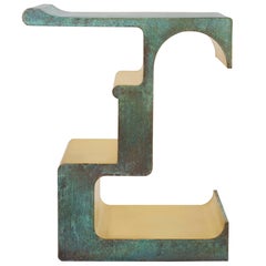 XiangSheng I Side Table #3, Bronze with an Etruscan Green Patina by Studio MVW 