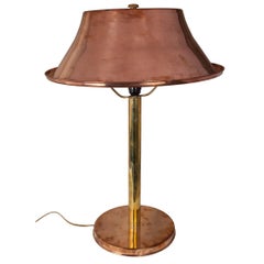 Brass and Copper Table Lamp from Mid-Century Ship's Stateroom 6