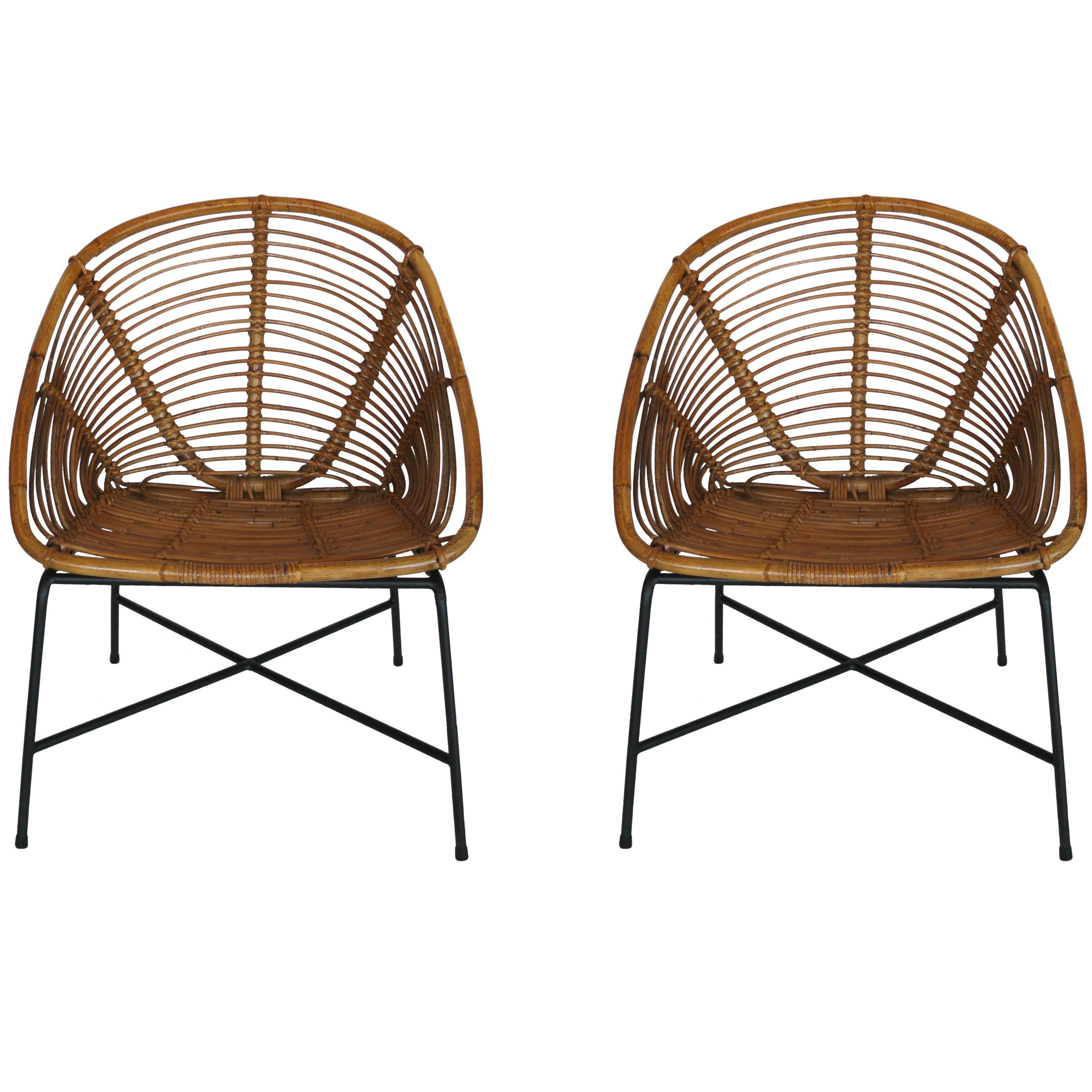 French Rattan Chairs