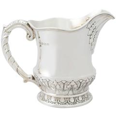 Sterling Silver Water or Cordial Jug, Antique George V