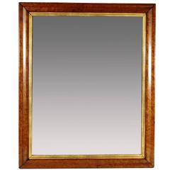 Late 19th-Early 20th Century Curly Maple Wall Mirror