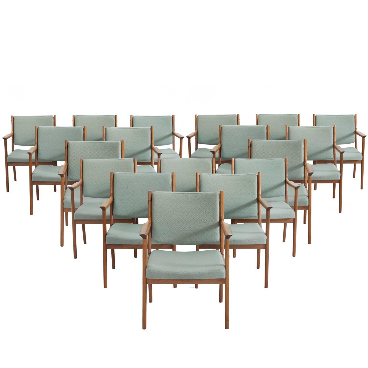 Very Large Set of Teak Armchairs, Sweden, 1960s