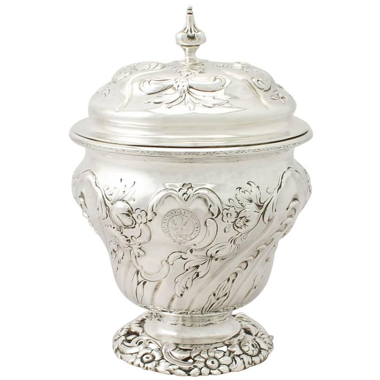 Sterling Silver Sugar Bowl and Cover by Edward Farrell Antique