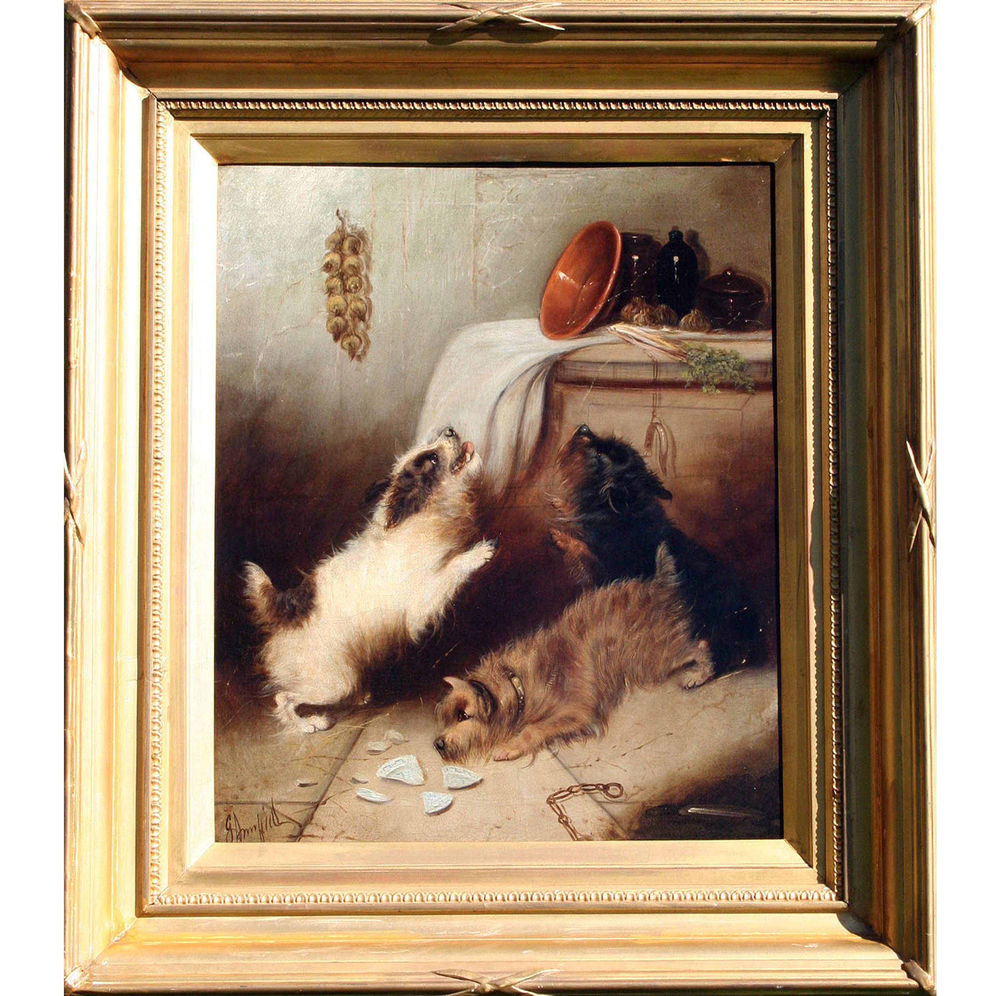 Painting of Dogs by George Armfield For Sale