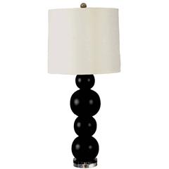 Black Bubble Wood Lamp