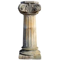 Stone Plinth with Corinthian Capitals,  Ca.1880