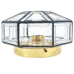3x Iron and Clear Glass Lantern Flush Mount by Limburg 9