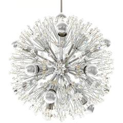 Emil Stejnar Sputnik Chandelier Crystal Nickel Chrome Blowball, Austria, 1960s 1