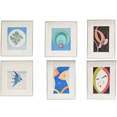 Set of Six Original Emilio Pucci Lithographs, "The Art of Emilio Pucci"