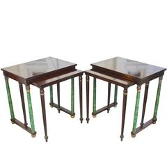PAIR of Empire Revival Nesting End Tables 11
