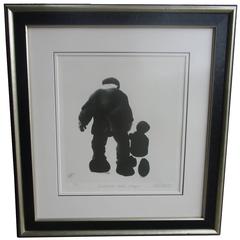 Limited Lithograph "Grandads Little Finger" Signed Mackenzie Thorpe