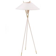 Gerald Thurston Lightolier Tripod Brass Floor Lamp