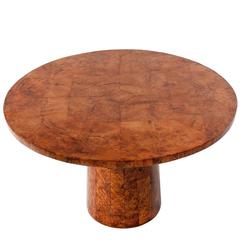 Art Deco Round Thuya Wood Coffee Table