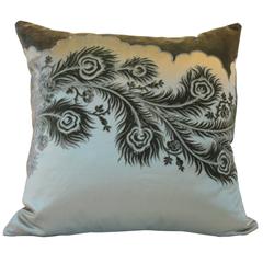 Antique 19th Century Silk Velvet Pillow