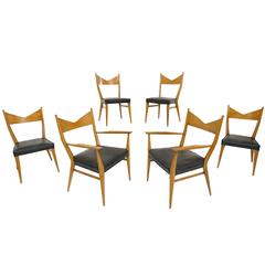 Six Paul Mccobb Dining Chairs for Directional 1953