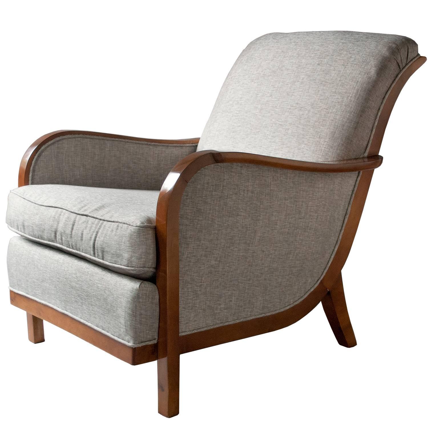 Swedish Art Deco Lounge Chair by Wilhelm Knoll, Malmo 1933