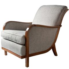 Antique Swedish Art Deco Lounge Chair by Wilhelm Knoll, Malmo 1933