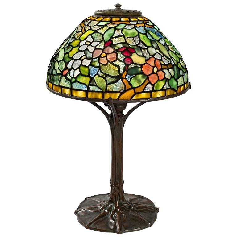 Tiffany Studios “Apple Blossom" Table Lamp