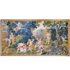 Mortlake 17th Century Rare Tapestry, Children's Games