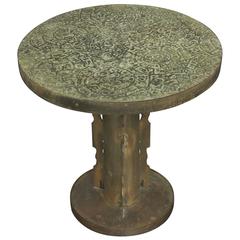 "Etruscan Round" Side Table by Philip and Kelvin LaVerne