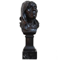 1888 Rare Preston Powers Bronze "American Indian" Bust Attributed 3