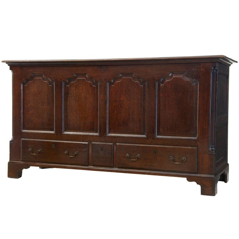 18th Century Large English Oak Mule Chest Coffer at 1stDibs