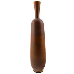 Large Berndt Friberg Studio Pottery Vase, Swedish Design, Unique, Handmade