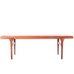 Danish Modern Coffee Table with Retractable Shelves