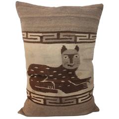 Folky Cat Indian Weaving Pillow 3