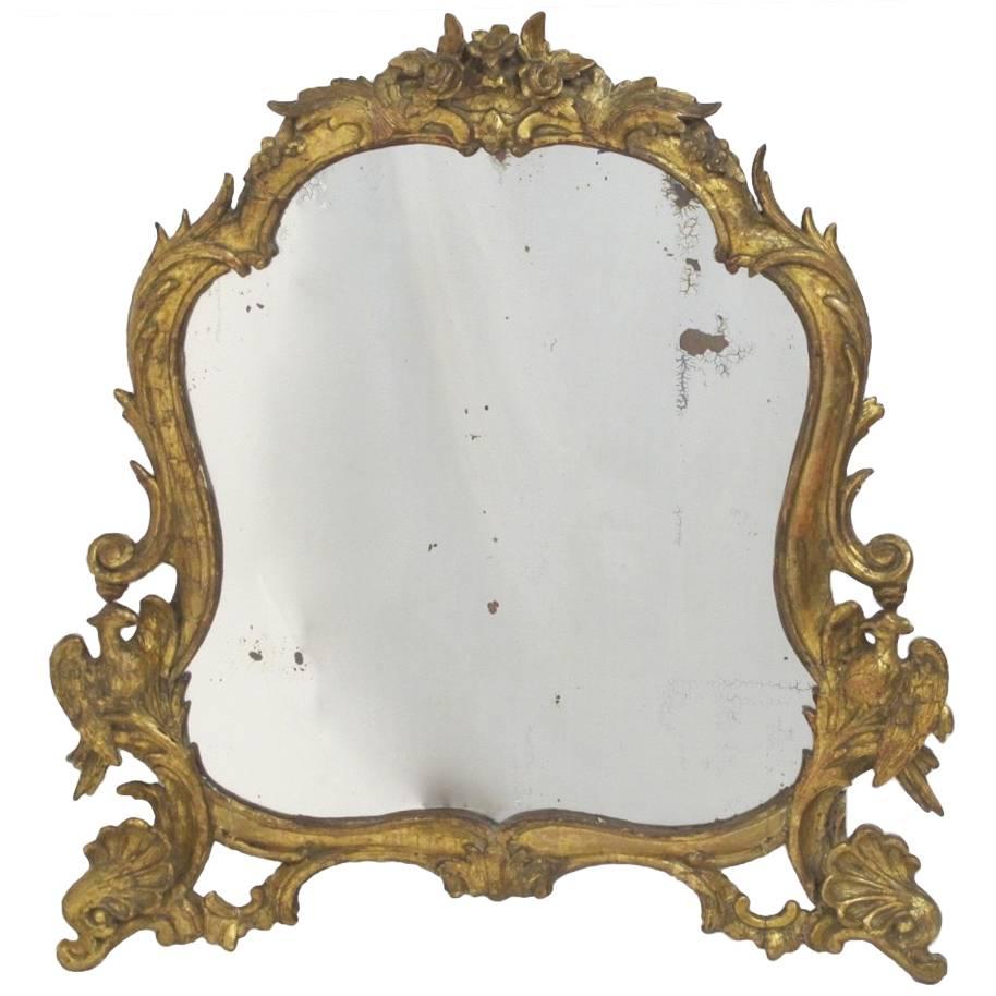 Large 18th Century Italian Vanity Mirror For Sale