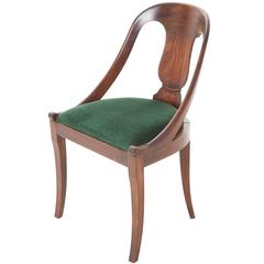 Antique English Mahogany Spoon Back Side Chair