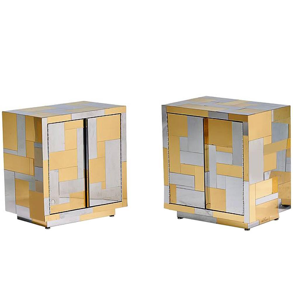 Pair of Cityscape Cabinets or Nightstands by Paul Evans for Directional