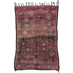 Vintage Berber Moroccan Rug with Modern Tribal Style 9