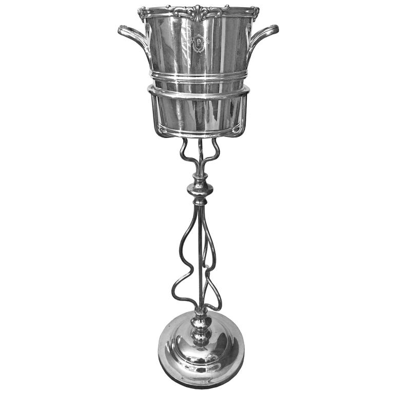 MidCentury Modern Champagne Stand and Bucket For Sale at 1stDibs