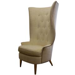 Custom Gudinna Tall Barrel Wing Chair