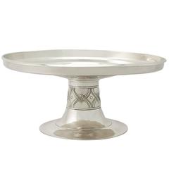 Sterling Silver Tazza/Centerpiece - Arts and Crafts Style - Antique Edwardian