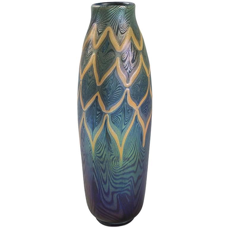 Tiffany Studios Favrile Glass Vase For Sale