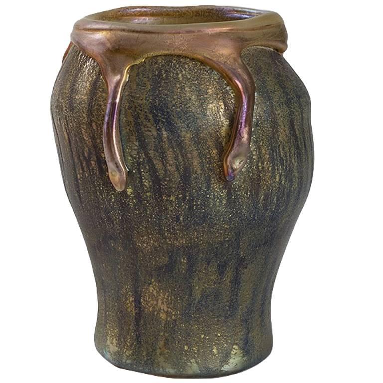 Tiffany Studios "Lava" Vase at 1stdibs