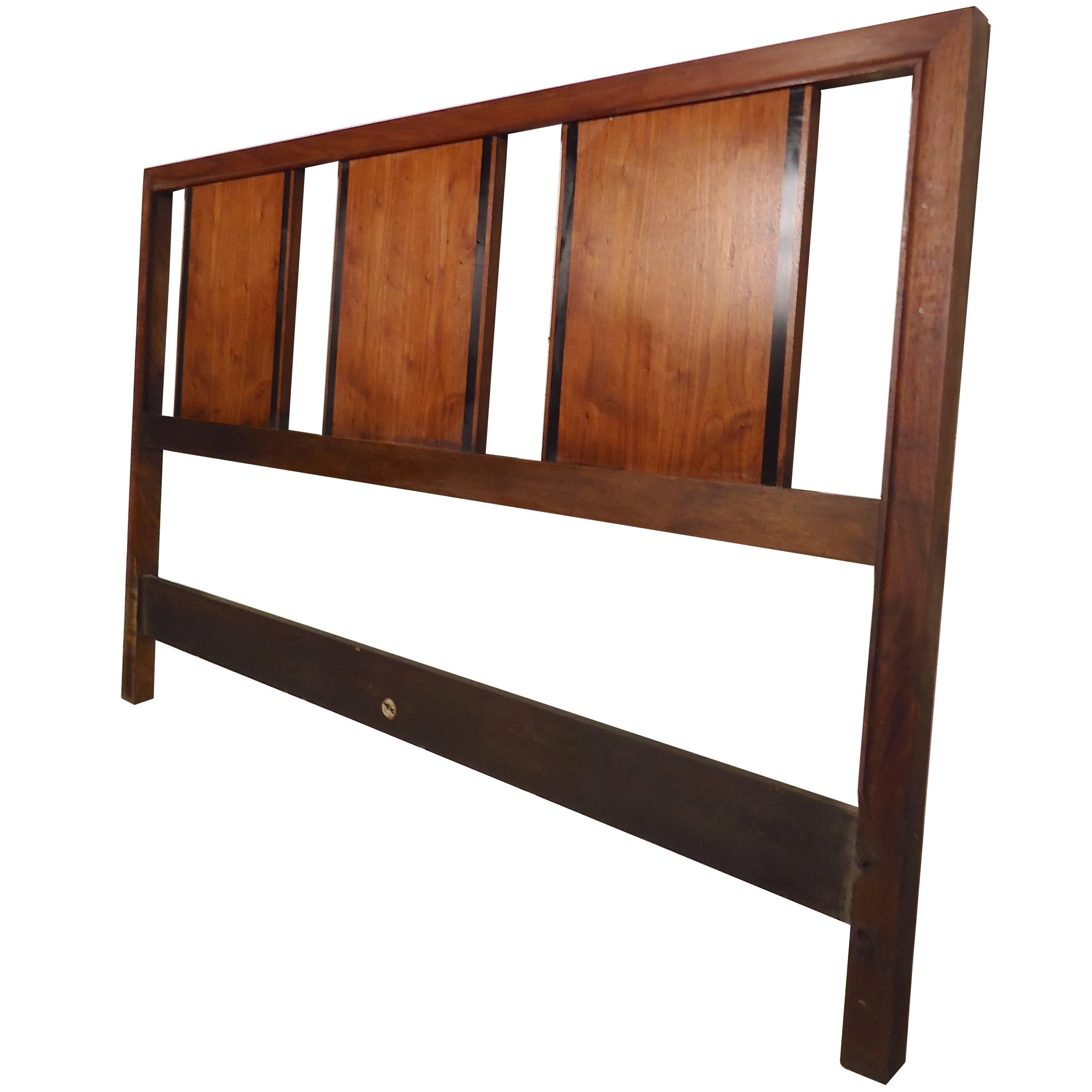 Walnut Headboard Full Size with Faux Leather Style John Kapel Glenn of