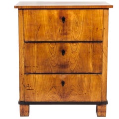 Italian Fruitwood Neoclassical Three-Drawer Chest/ Butlers Desk.  
