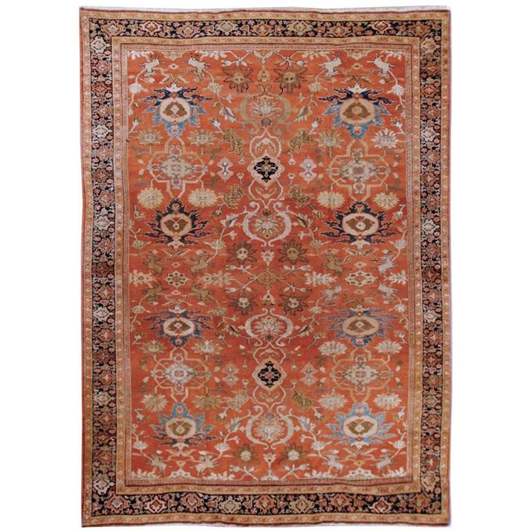Antique Persian Ziegler Sultanabad Rug For Sale at 1stdibs