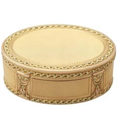Antique French 20-Karat Rose and Yellow Gold Snuff Box, 1729