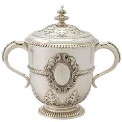 Sterling Silver Cup and Cover - Antique Edwardian 9