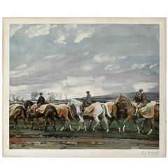 Grabado firmado por A. F. Munnings, 1922